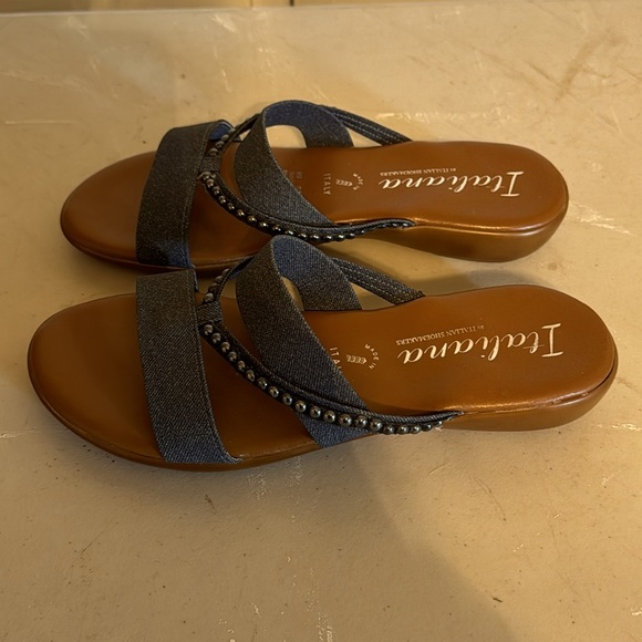 Italiana shoes Navy blue sandals size 8m - Picture 2 of 8